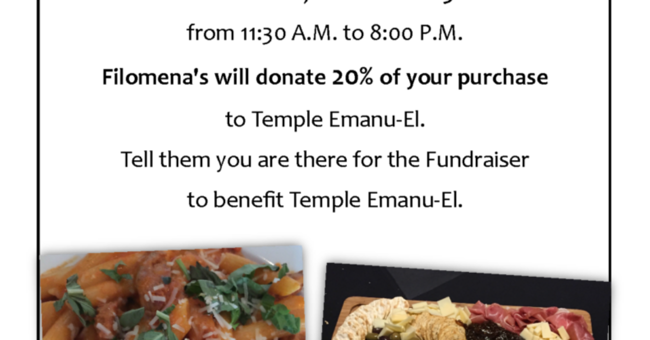 Dine to Donate at Filomenas – Dec. 23