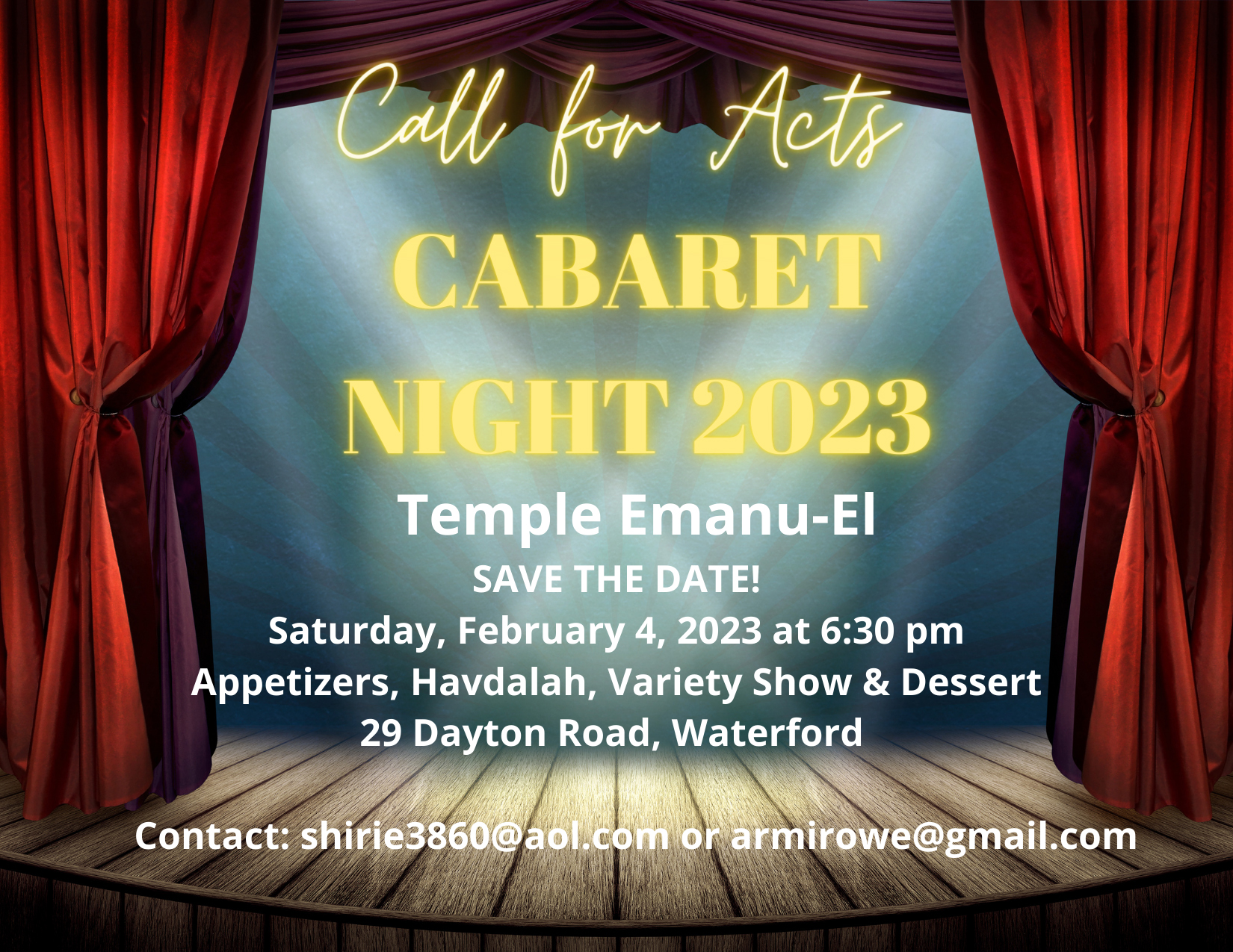 Cabaret 2023 – Call for Acts