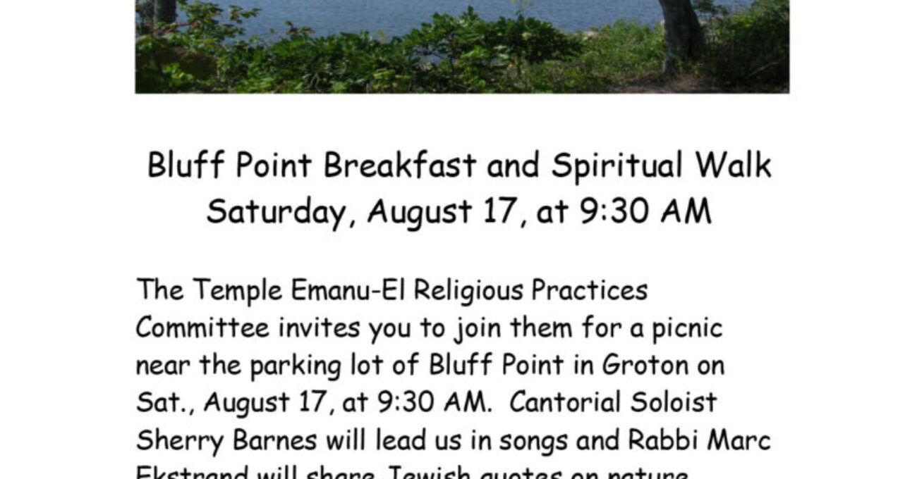 Bluff Point Breakfast & Walk – Aug. 17